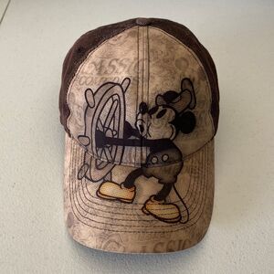 DISNEY Mickey Mouse Steamboat Willie Cap Hat Size 57-61 cm NWOT